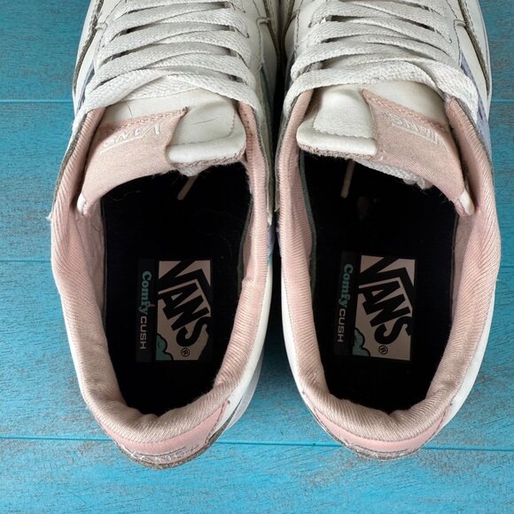 VANS White & Pink Lowland Cpmfy Cush Sneakers Womens Size 8,5 - Picture 8 of 10